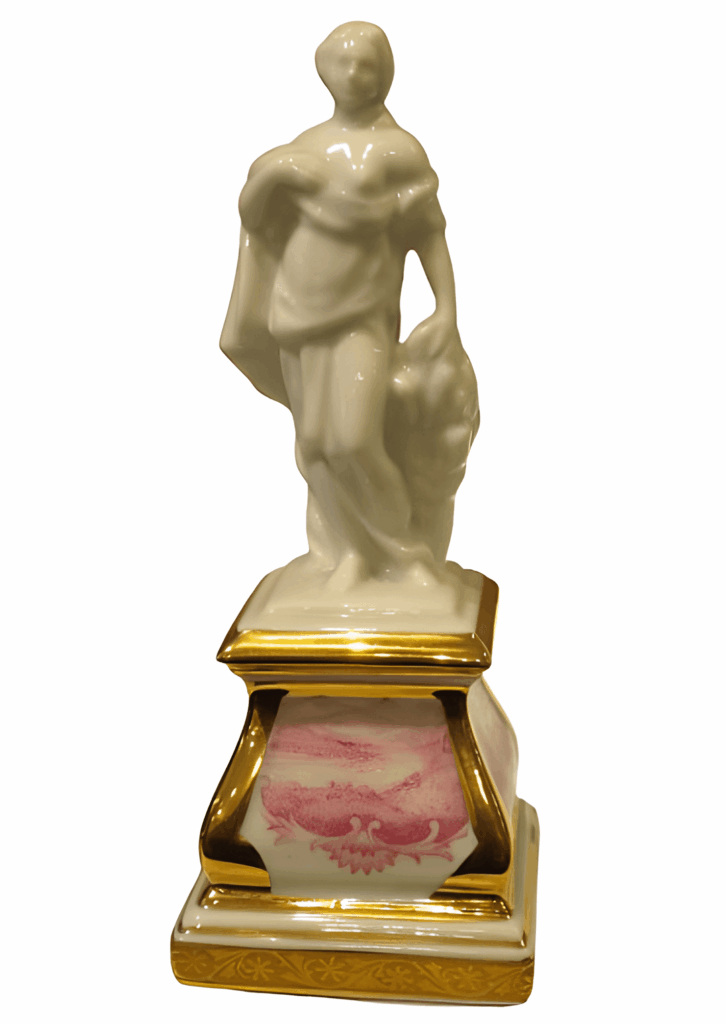 Porcelana que representa a Venus o Afrodita, mitología clásica, en porcelana de viejo París; del siglo XIX.