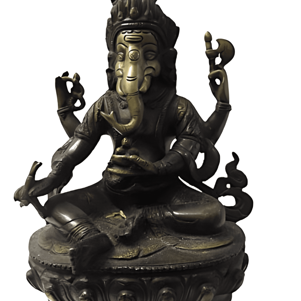ESCULTURA DE BRONCE DEL DIOS ELEFANTE GANESHA