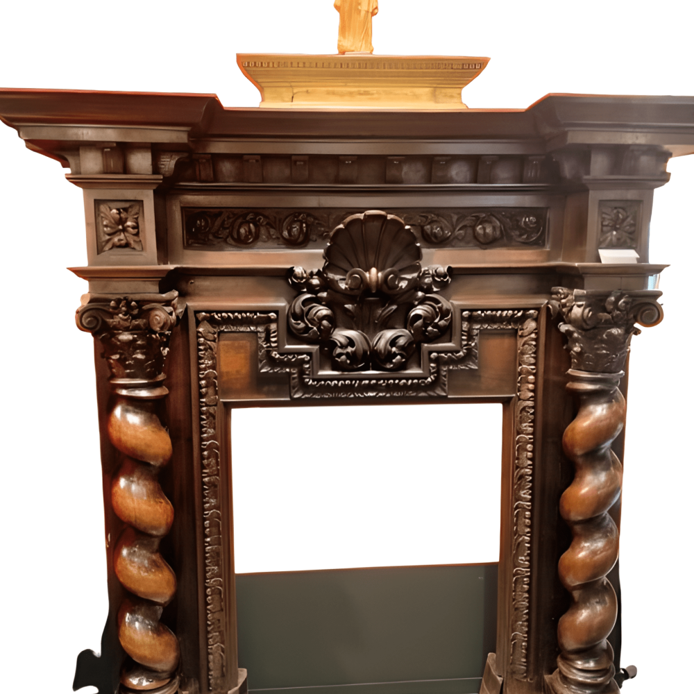 CHIMENEA DE NOGAL DEL SIGLO XVIII