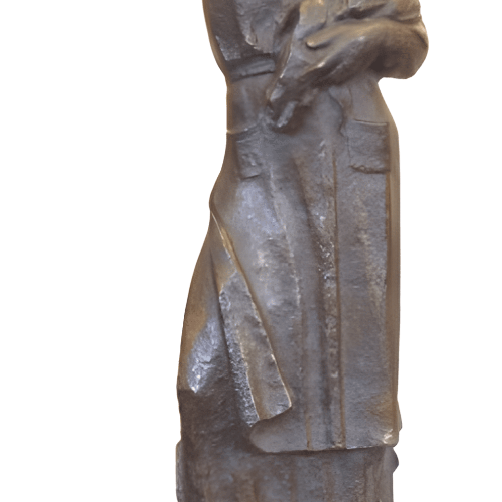 PAREJA DE ESCULTURAS: BASERRITARRA Y TRABAJADOR FERROVIARIO