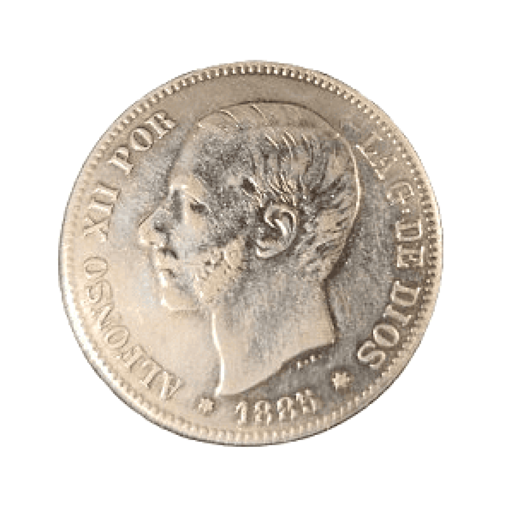 5 PESETAS DE ALFONSO XII DE 1885