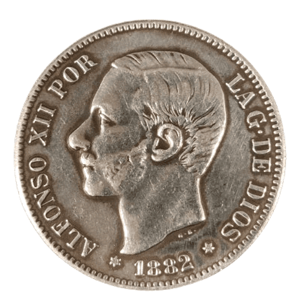 5 PESETAS DE ALFONSO XII DE 1882