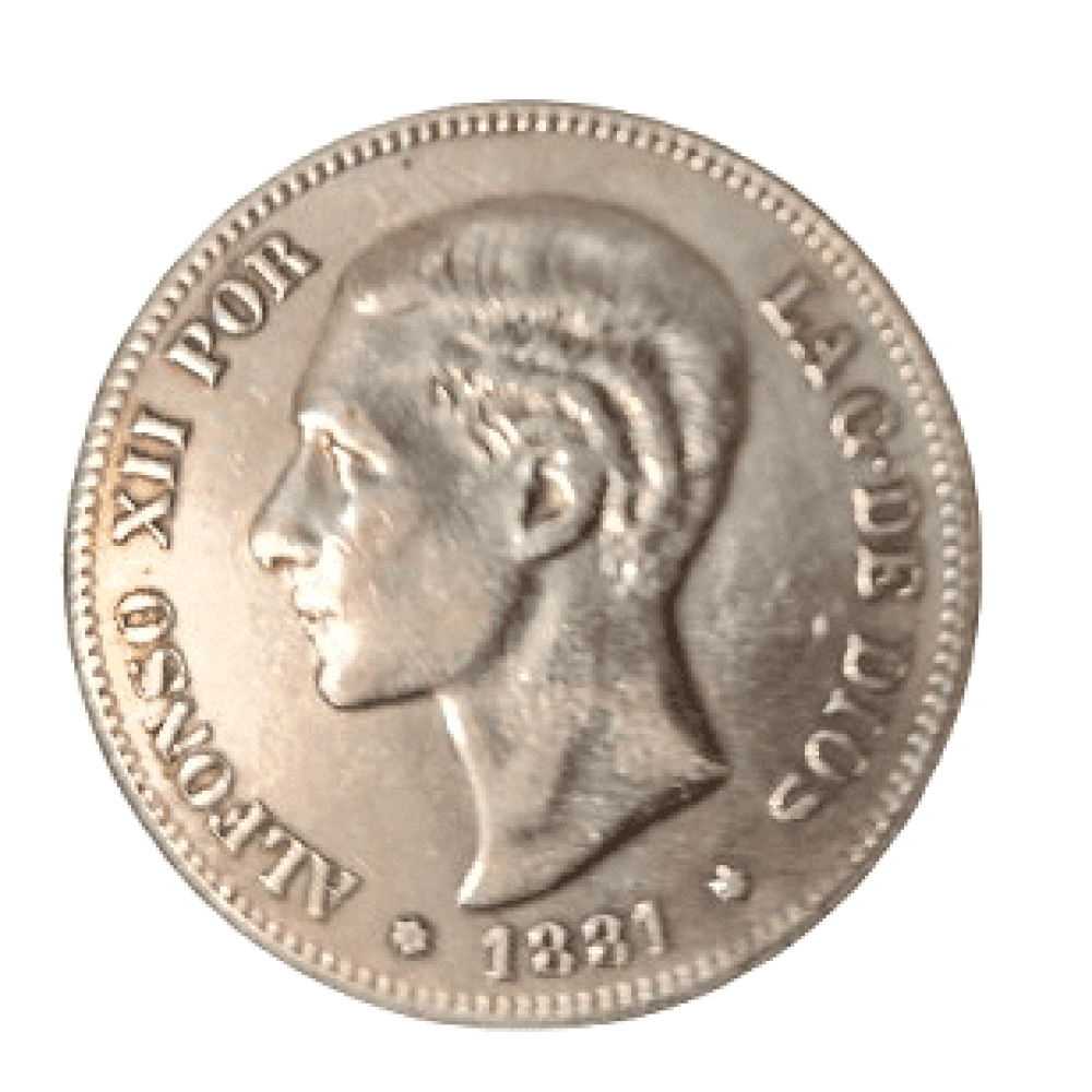 5 PESETAS DE ALFONSO XII DE 1881