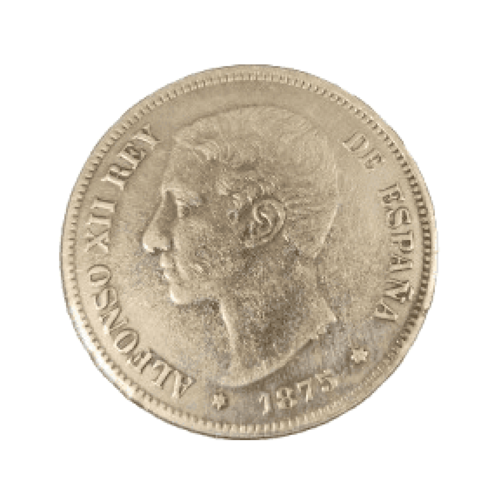 5 PESETAS DE ALFONSO XII DE 1875