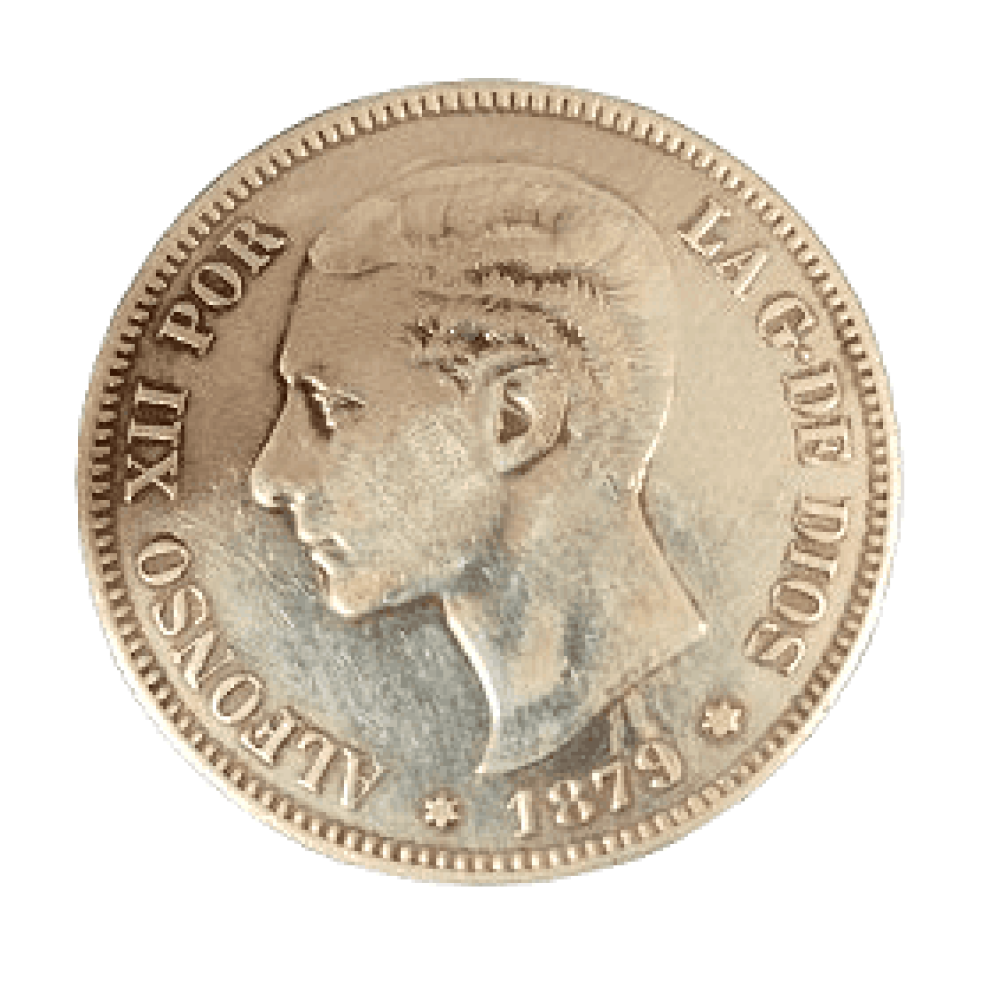 5 PESETAS DE ALFONSO XII DE 1879