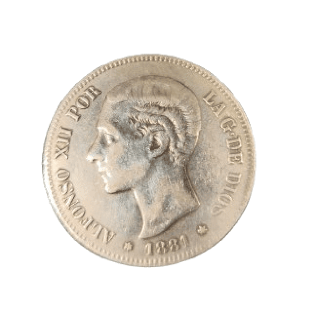 5 PESETAS DE ALFONSO XII DE 1881