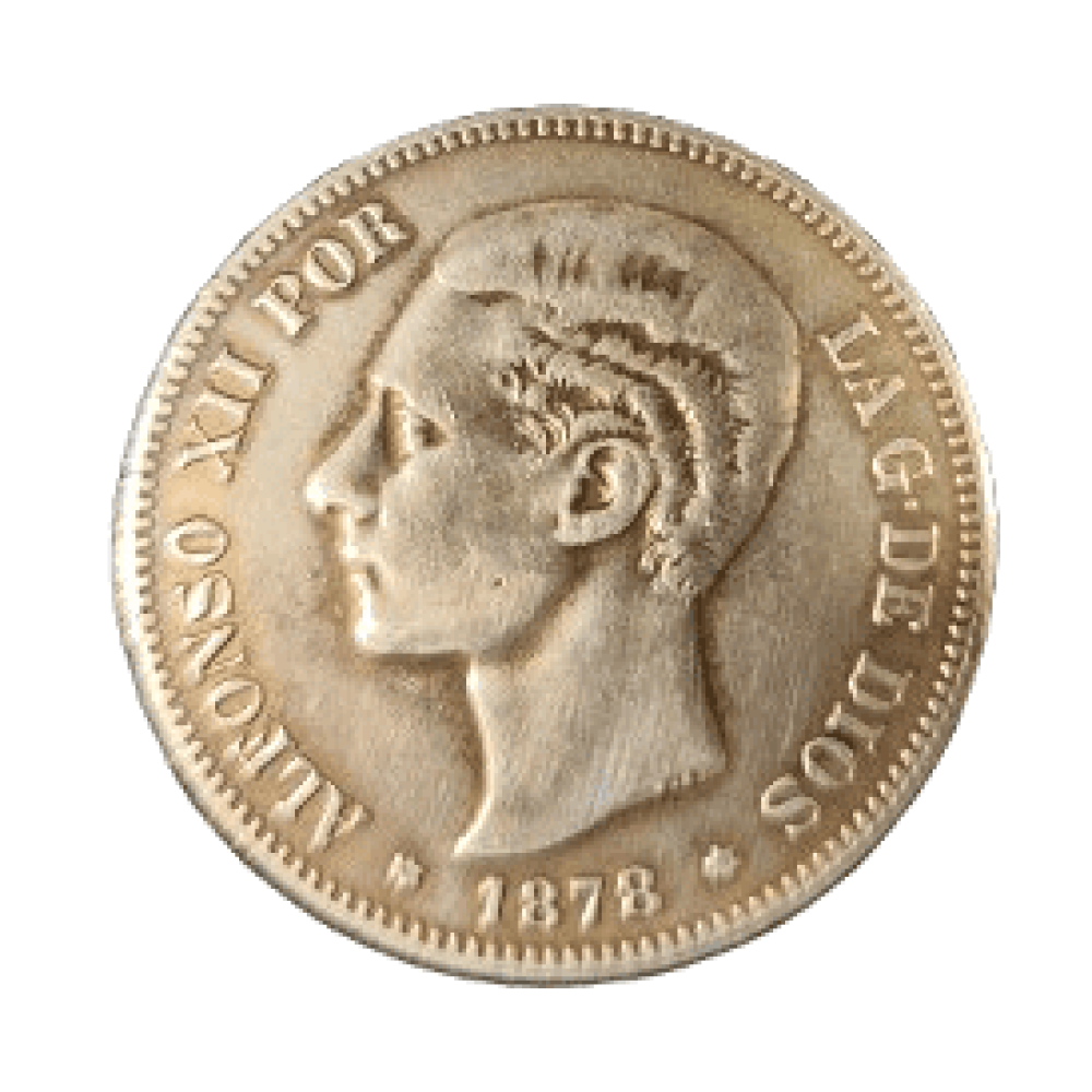 5 PESETAS DE ALFONSO XIII DE 1878