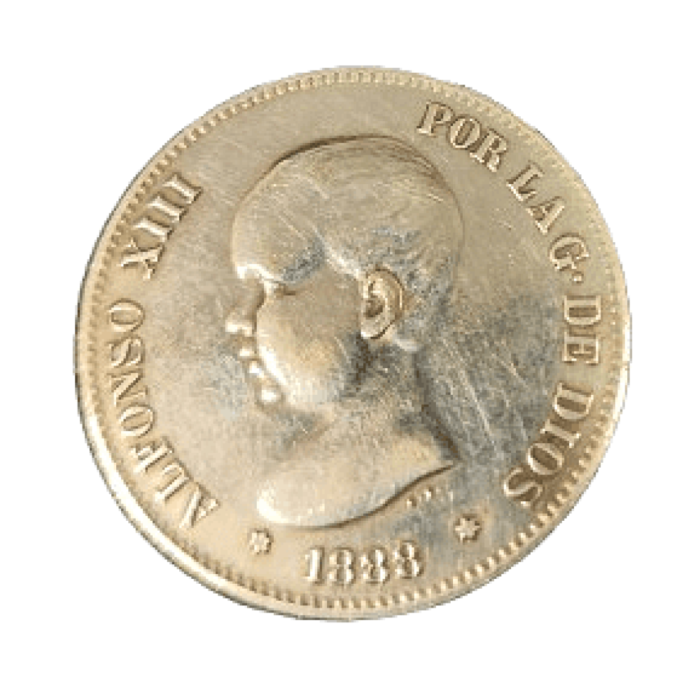 5 PESETAS DE ALFONSO XIII DE 1888