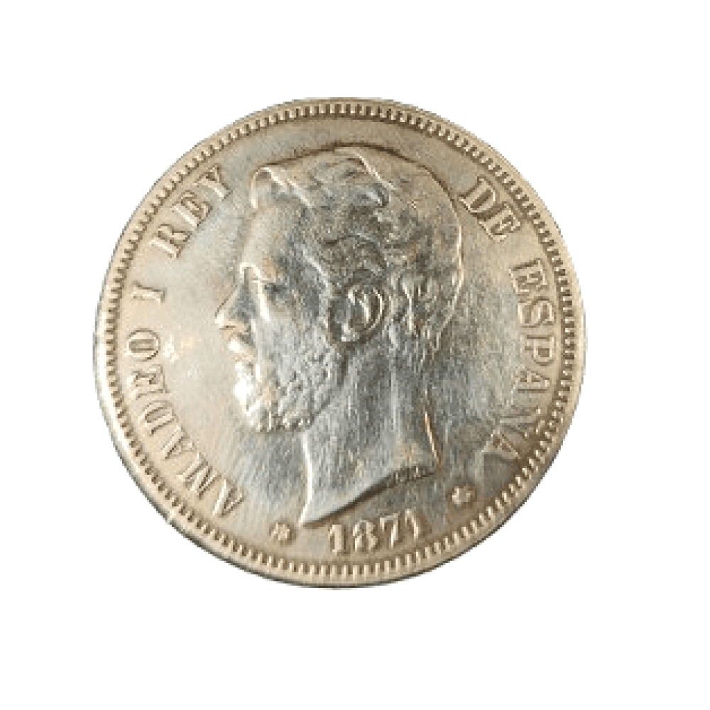 5 PESETAS DE AMADEO I DE 1871