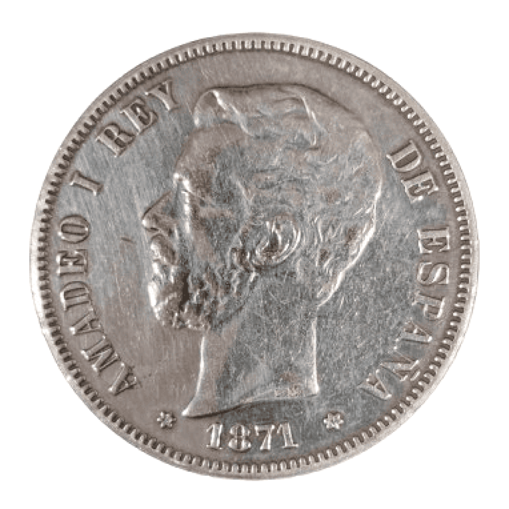 5 PESETAS DE AMADEO I DE 1871