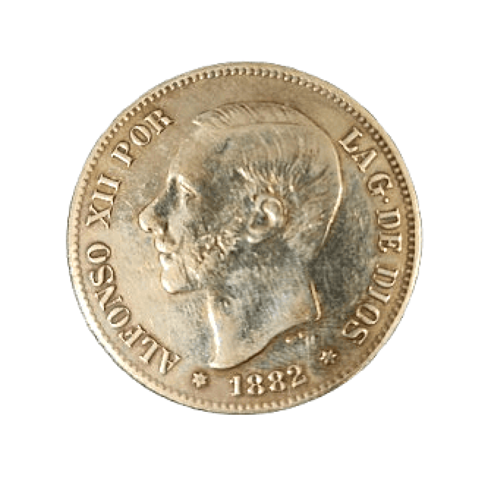 5 PESETAS DE ALFONSO XII DE 1882
