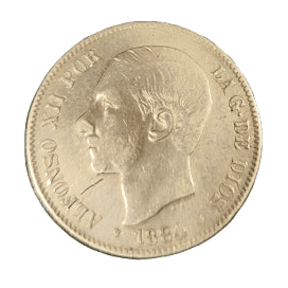 5 PESETAS DE ALFONSO XII DE 1884