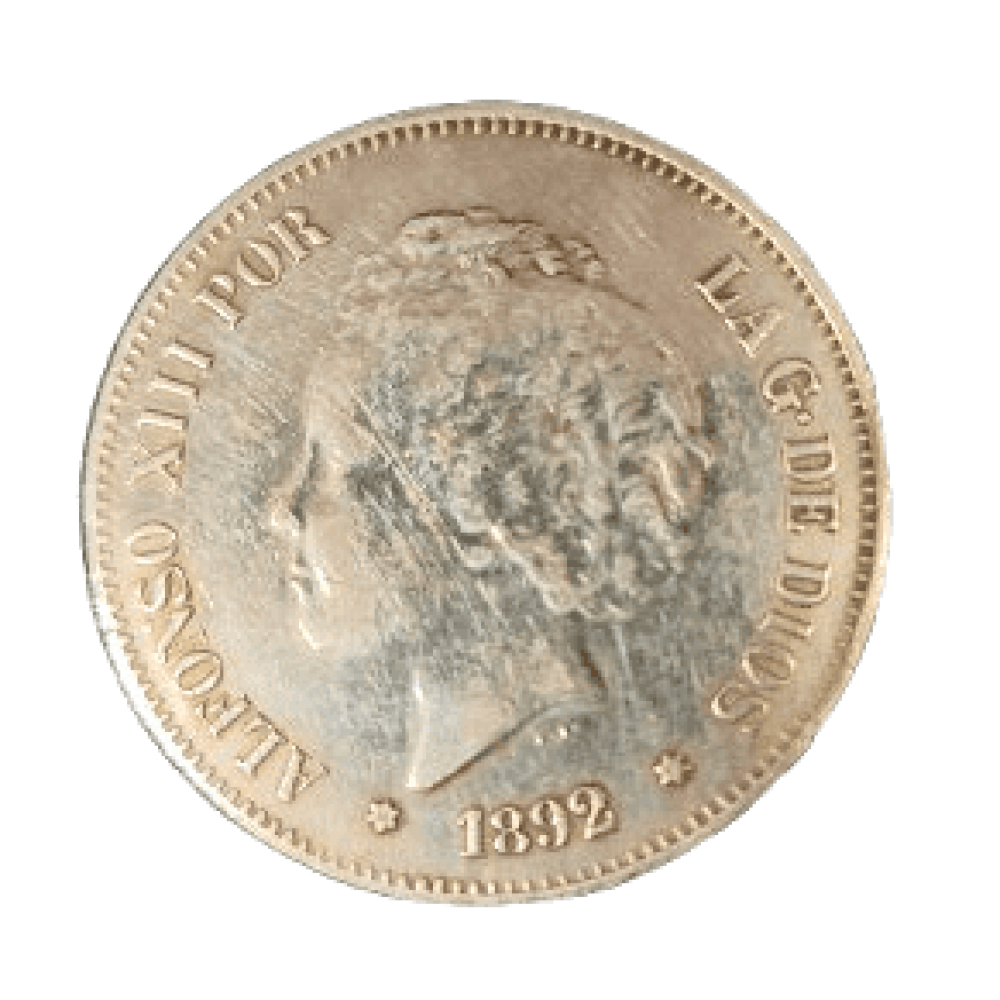 5 PESETAS DE ALFONSO XIII DE 1892