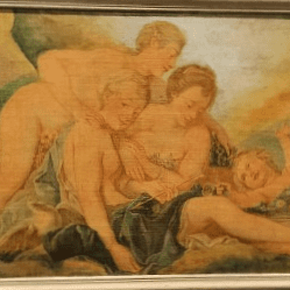 AFRODITA REGALANDO LA FLECHA DE ORO A EROS